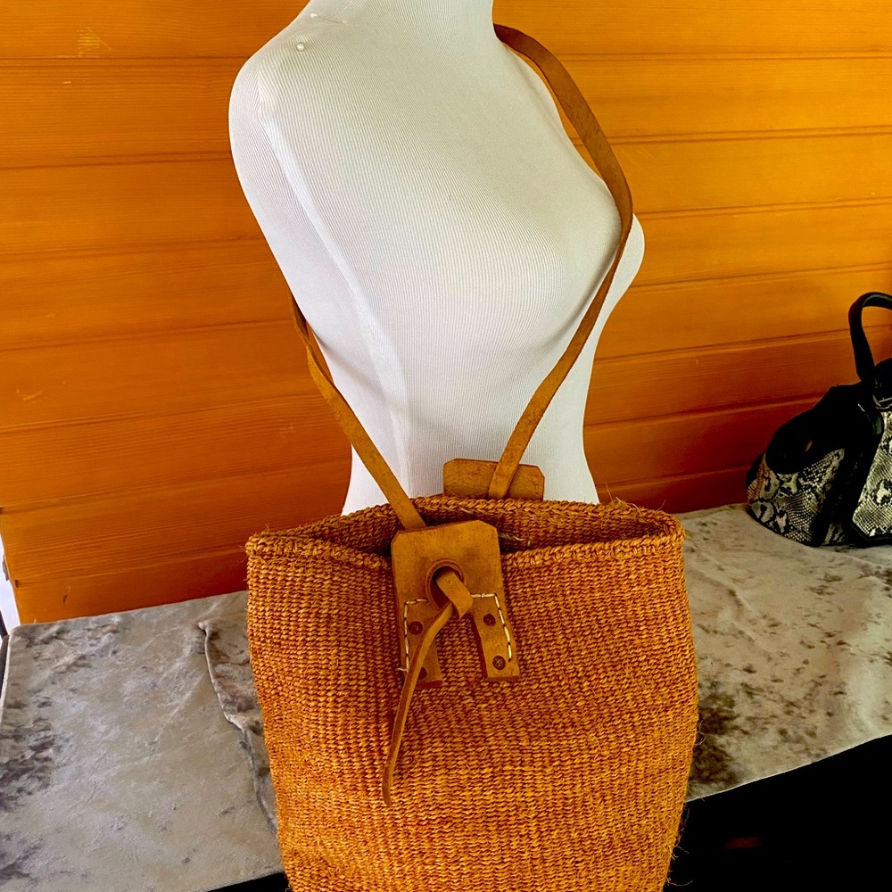 Gorgeous BoHo barrel bag! Genuine leather strap